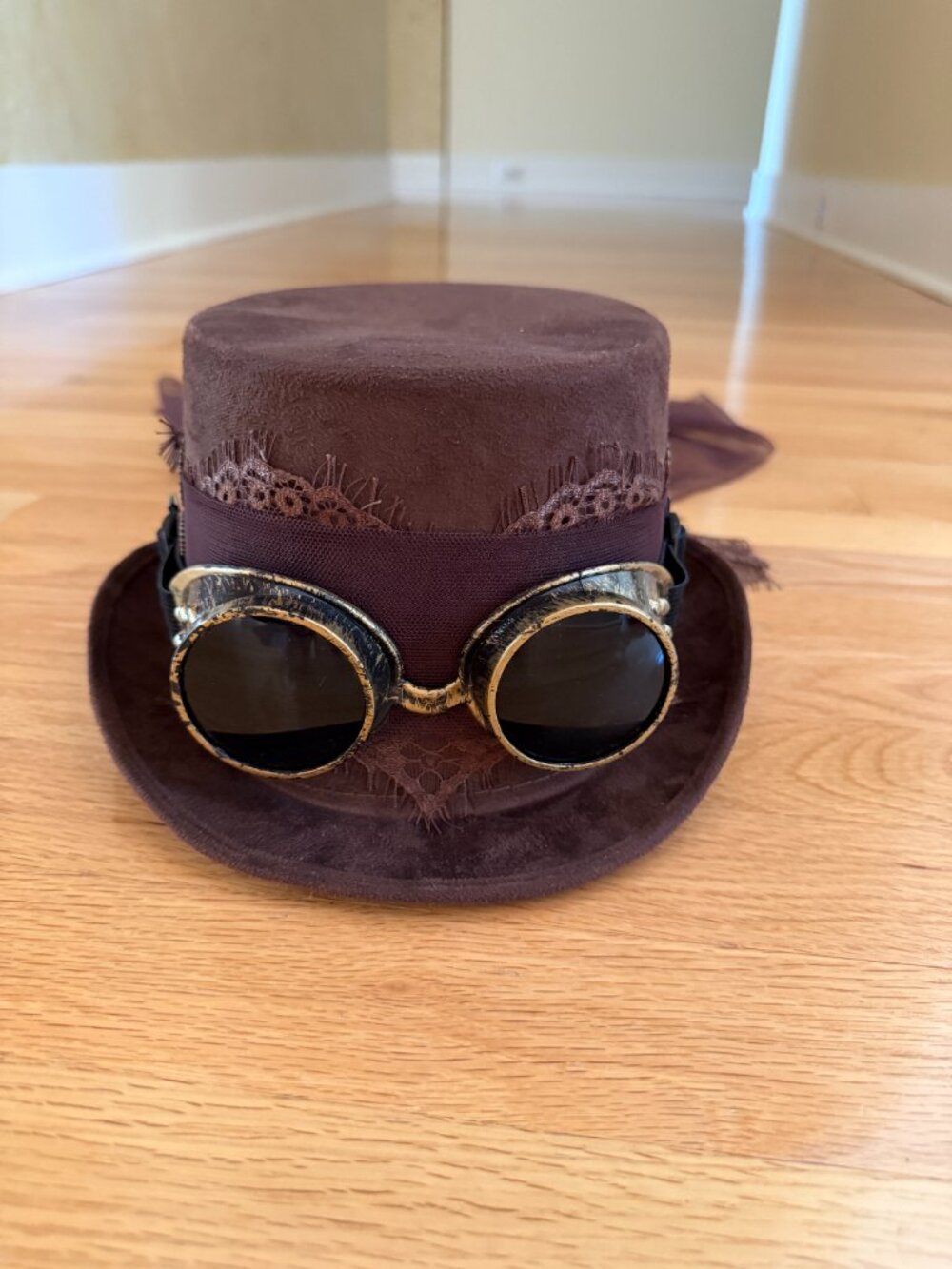 Steampunk Coat, Hat, & Glasses or Willy Wonka Spirit Halloween Costume Adult XL - Picture 11 of 15